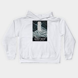 Moby Dick Book Cover by Herman Melville Kids Hoodie